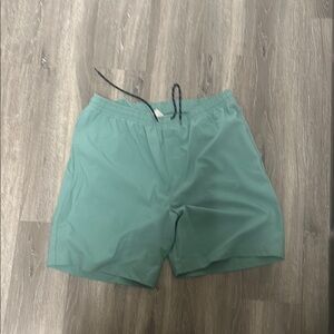 Columbia Green Swim Trunks Quick-Dry Drawstring